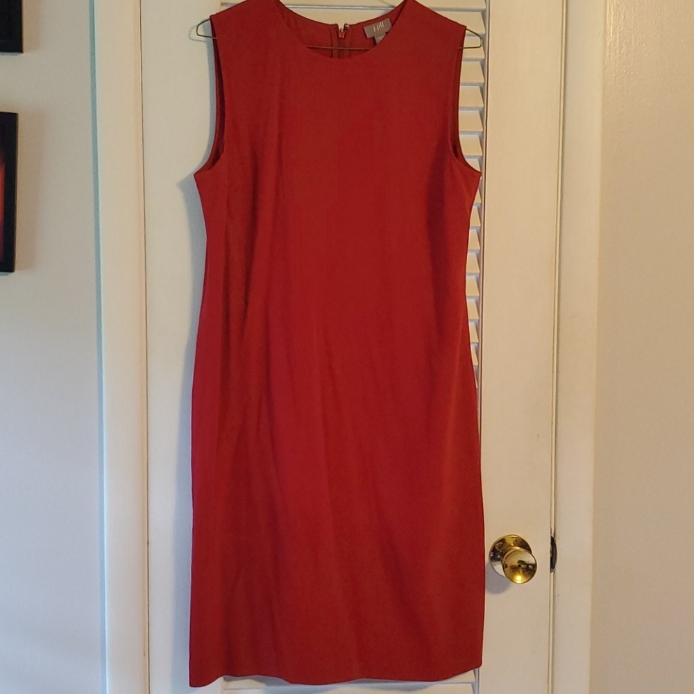 J. Jill stretch size 10 red dress EUC Odor